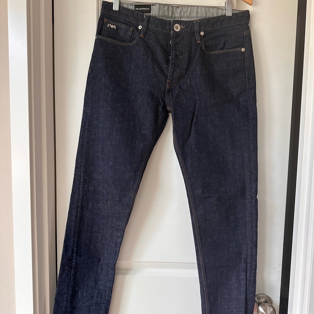 Emporio Armani Men's Deep Indigo Slim Jeans